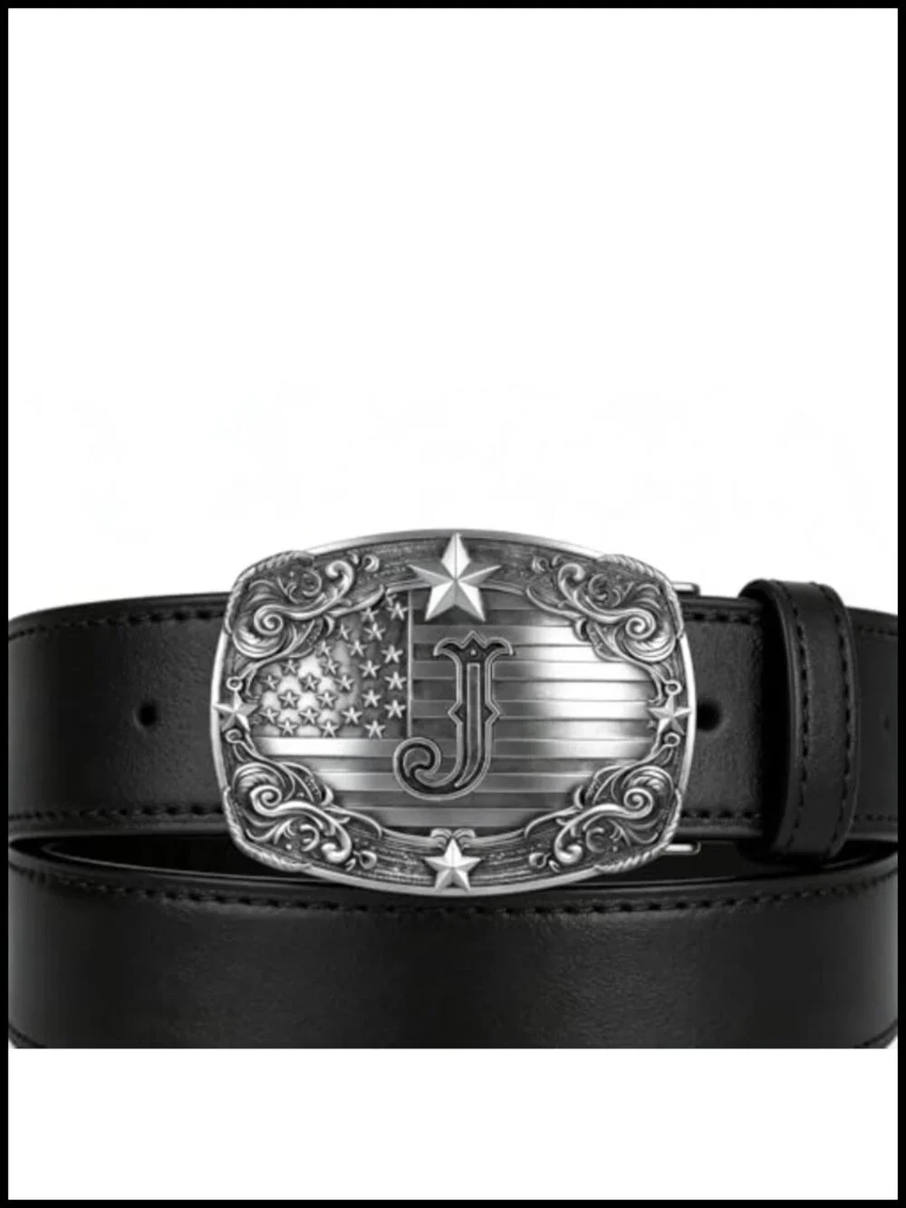 Vintage Western Cowboy Belt Buckle Initial A-Z Men's Accessory